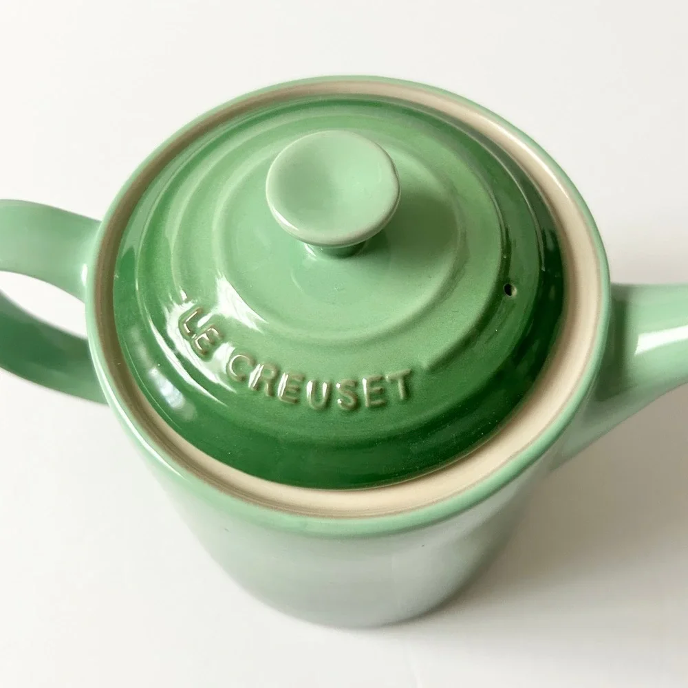 NEW Le Creuset Medium Grand Teapot 1.3L 1.4QT Rosemary Green Stoneware Glazed